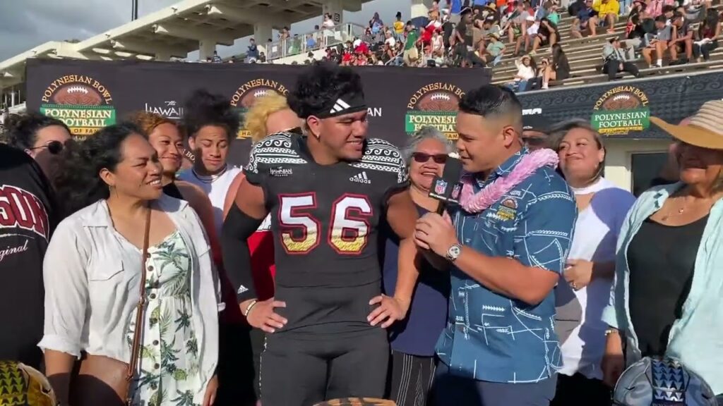 four star lb leviticus sua commits to arizona live from the polynesian bowl in hawaii