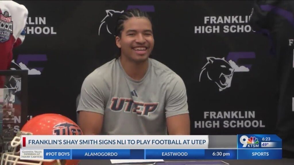 franklins shay smith signs nli to play football at utep