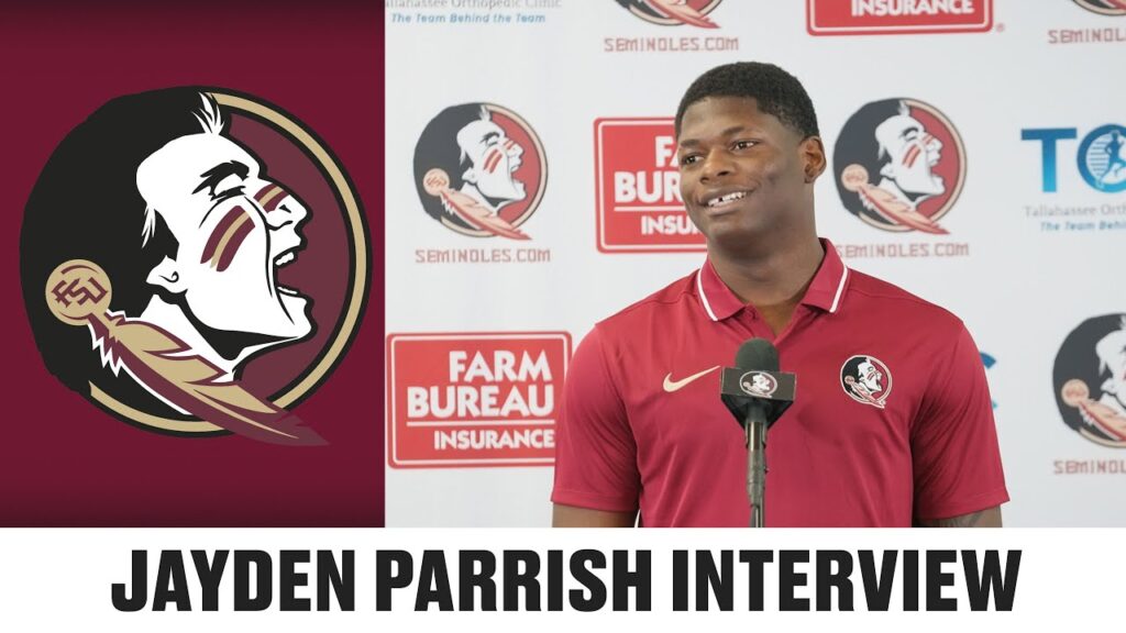 freshman jayden parrish fsu football on coach shannon recruitment transitioning to college