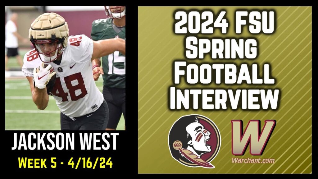 fsu te jackson west on spring practice tight end room with fsu fsu football warchant tv fsu