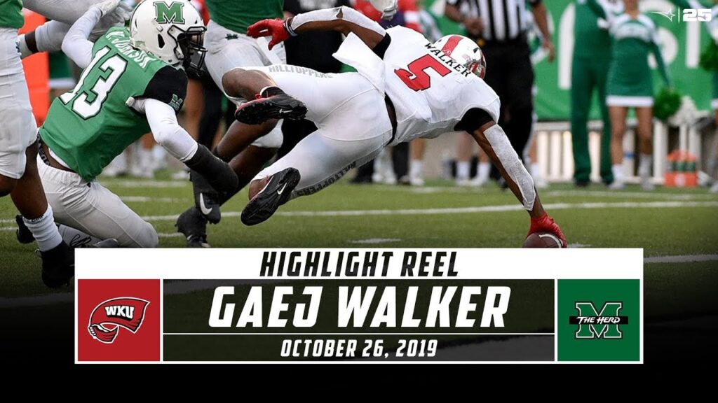 gaej walker highlights western kentucky vs marshall 2019 stadium