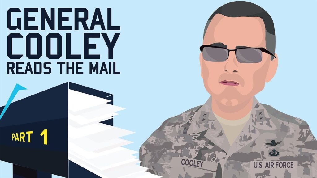 general cooley reads the mail