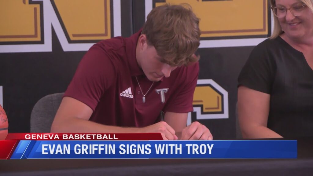 genevas evan griffin commits to troy basketball