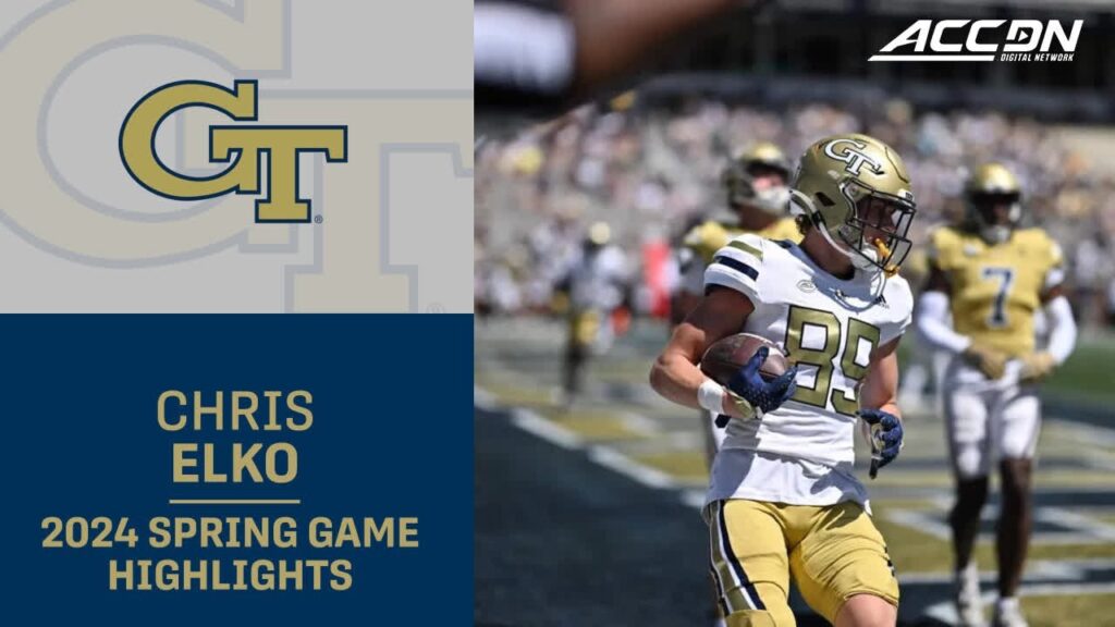 georgia tech wr chris elko shows out in spring game