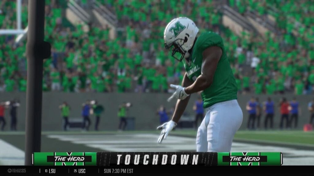 go herd tychaun chapman 91 yard td marshall football dynastyea sports college football 25