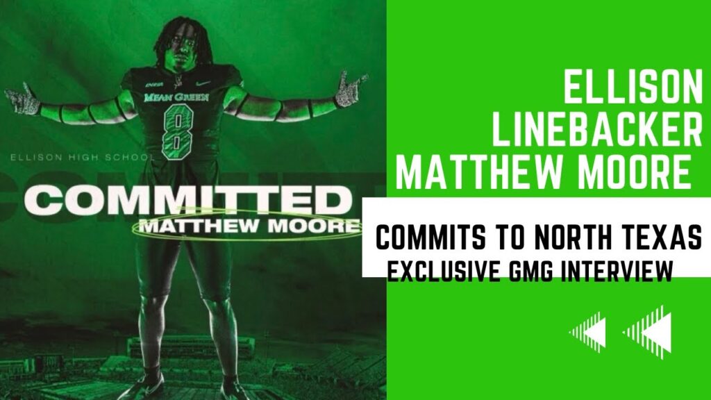 go mean green exclusive interview with newest north texas commit matthew moore