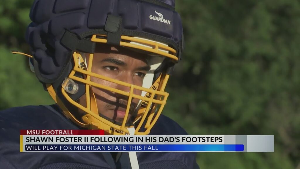 grand ledge grad shawn foster following in his fathers footsteps by earning spot on msu football te