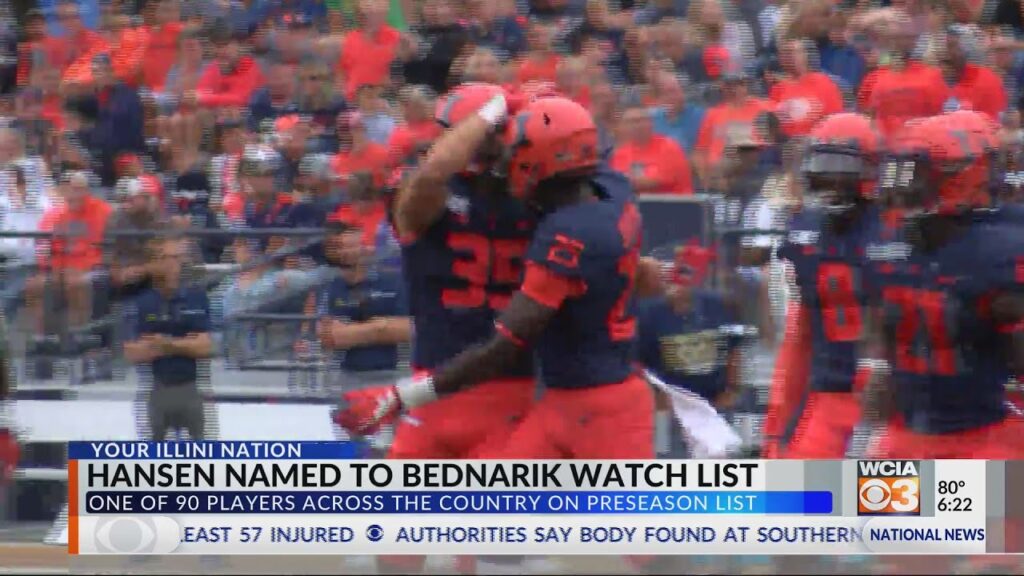 hansen named to bednarik watch list