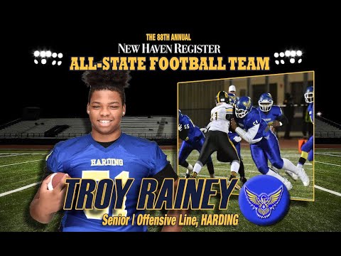 hardings troy rainey 88th new haven register all state football ol