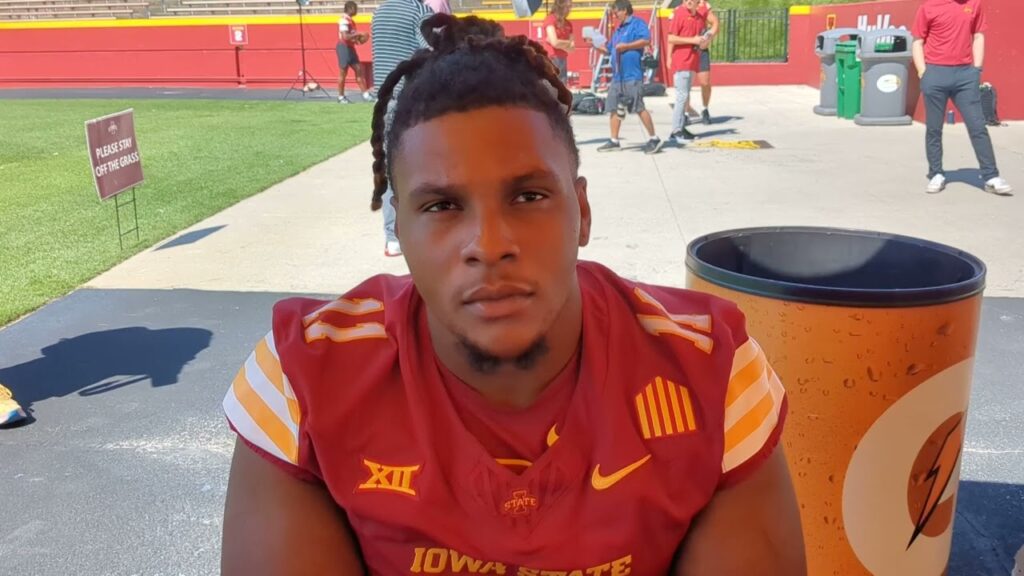 hear from tyler onyedim during iowa state footballs media day 2024