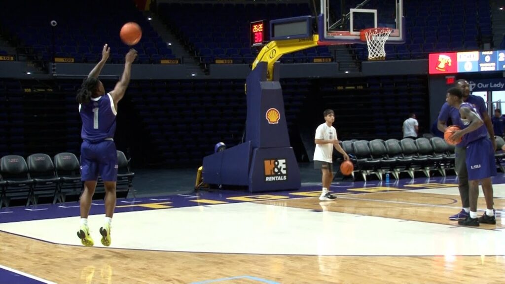 highlights lsu mens basketball practice 9 25 24