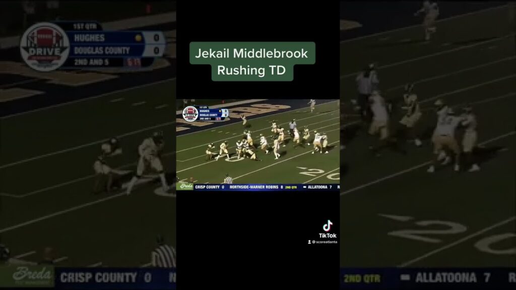 hughes rb jekail middlebrook rushing touchdown