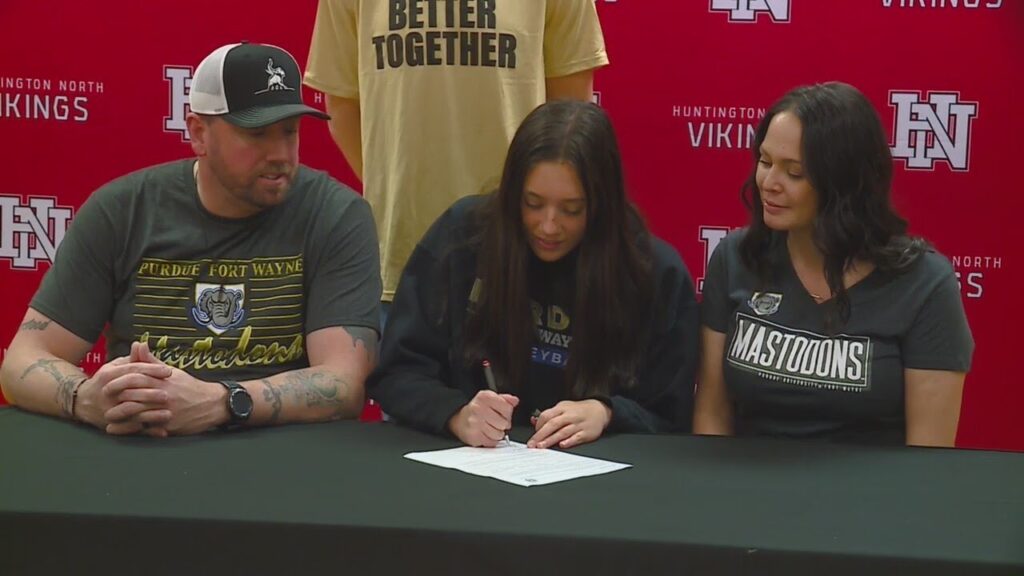 huntington norths mya plemons signs with purdue fort wayne volleyball