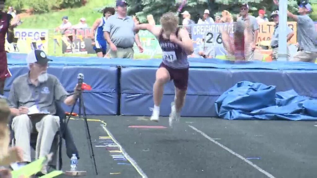 husker football commit rowdy bauer wins class a long jump