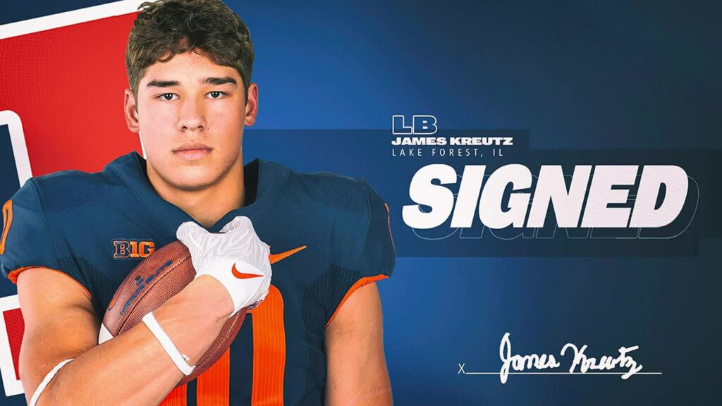 illini football signing day dec 2021 lb james kreutz