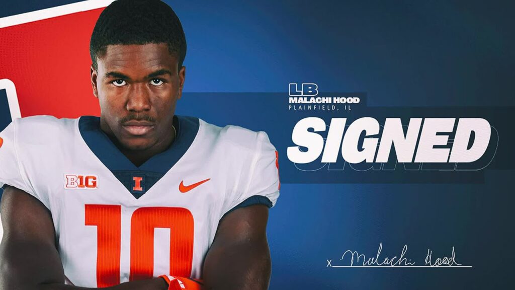 illini football signing day dec 2021 lb malachi hood