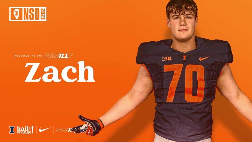 illini football zach aamland signs