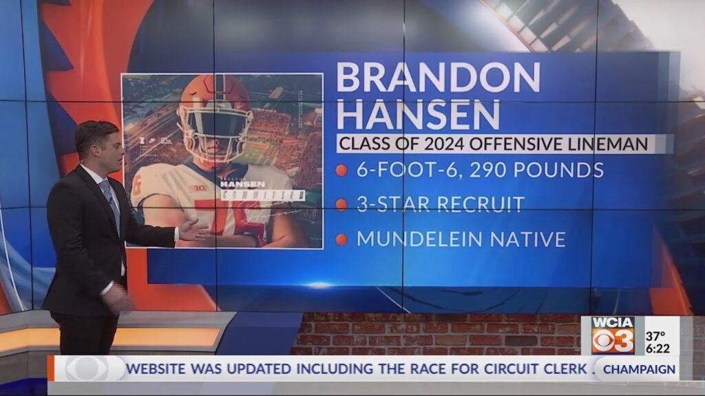 illinois football lands first class of 2024 commit in brandon hansen