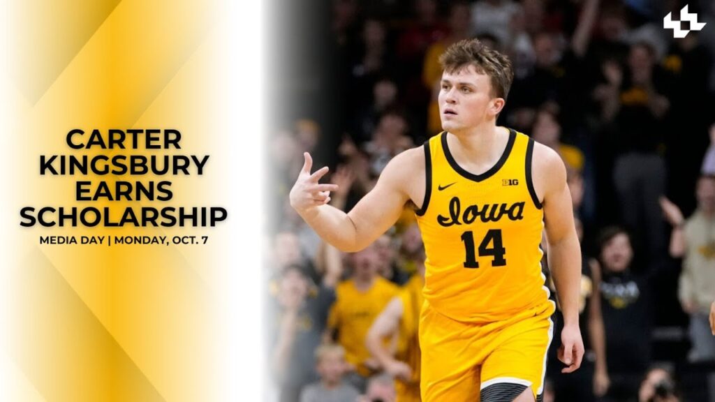 iowa guard carter kingsbury earns scholarship