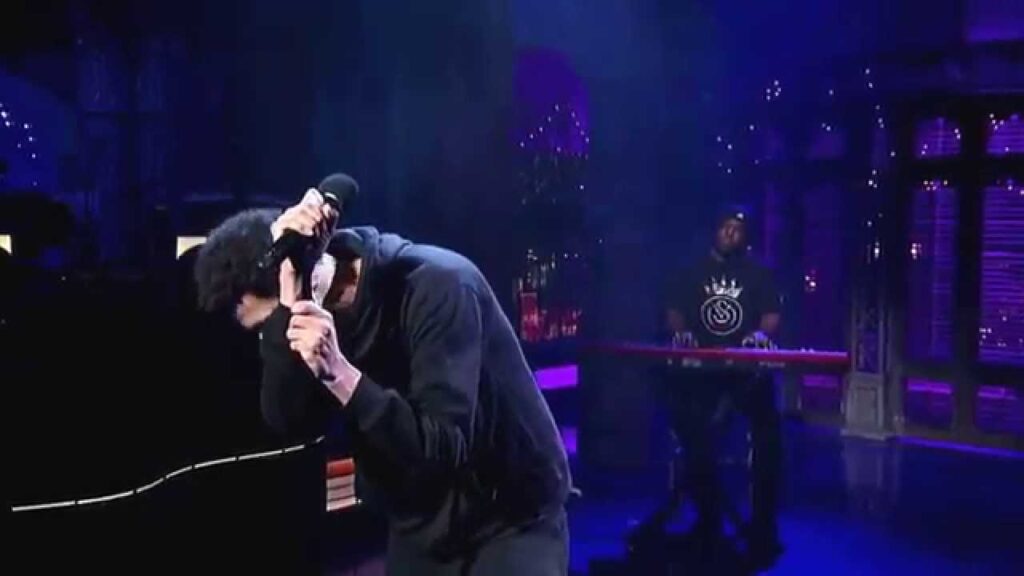 j cole performs be free live on david letterman 1