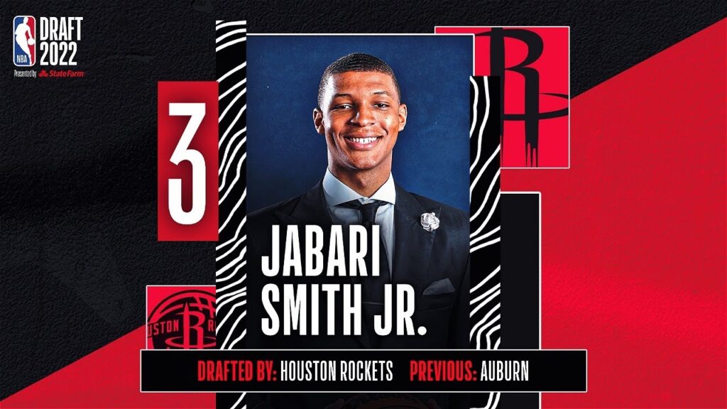 jabari smith goes 3rd overall in the 2022 nbadraft