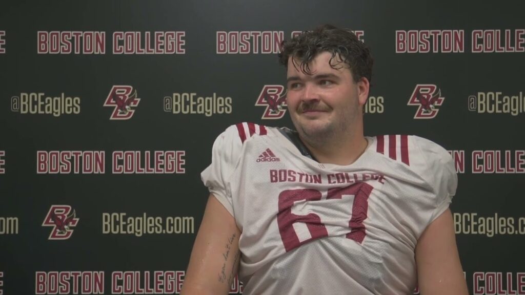 jack conley talks about progression of young boston college offensive line