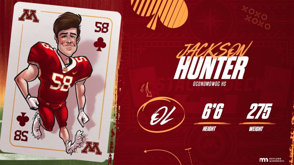 jackson hunter highlights gopher football stackthedeck21 signing day