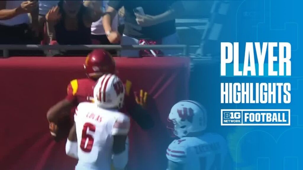 jakobi lane highlights vs wisconsin usc football 09 28 2024