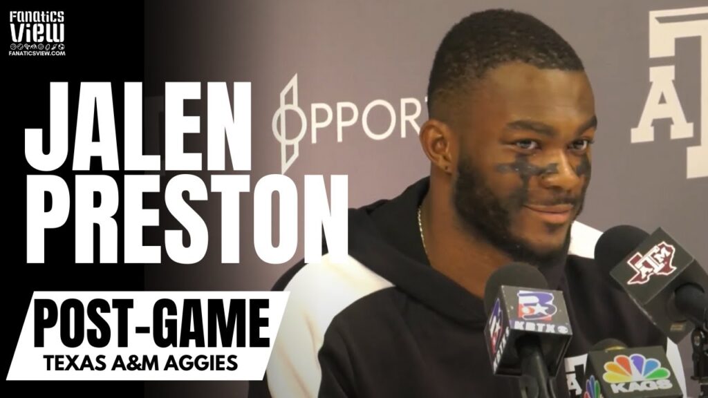 jalen preston reacts to texas ams late loss vs lsu tigers aggies preparations for bowl game