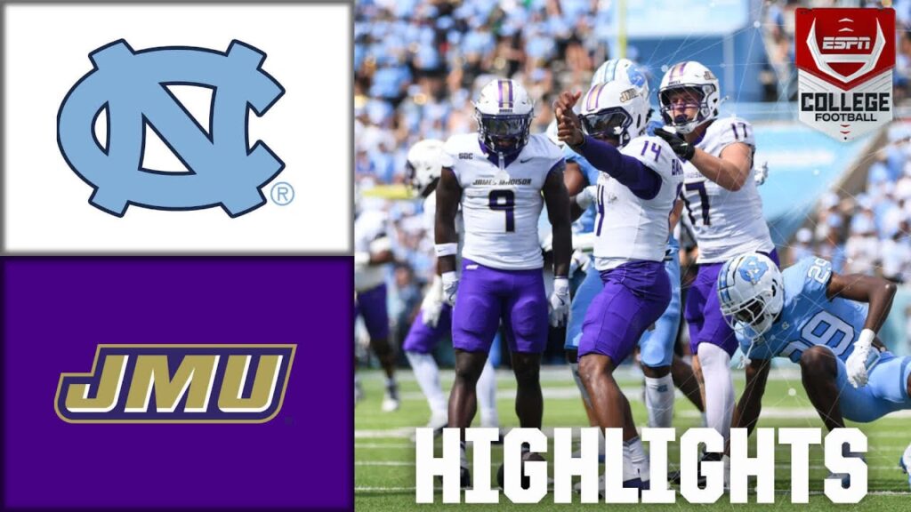 james madison dukes vs north carolina tar heels full game highlights espn college football 1