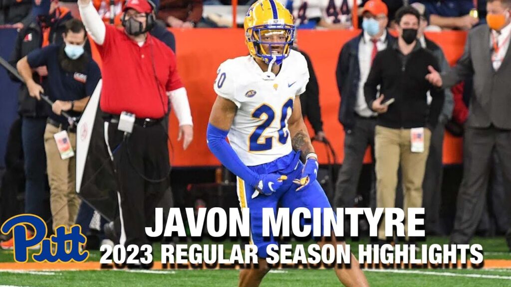 javon mcintyre 2023 regular season highlights pitt db