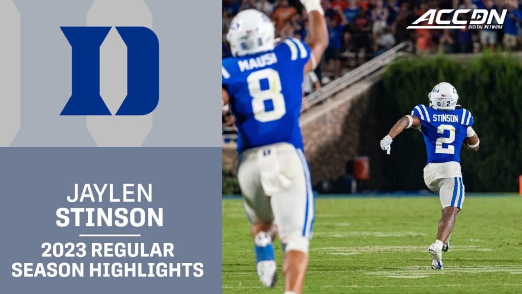 jaylen stinson 2023 regular season highlights duke safety