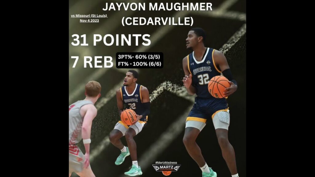 jayvon maughmer cedarville 31 points