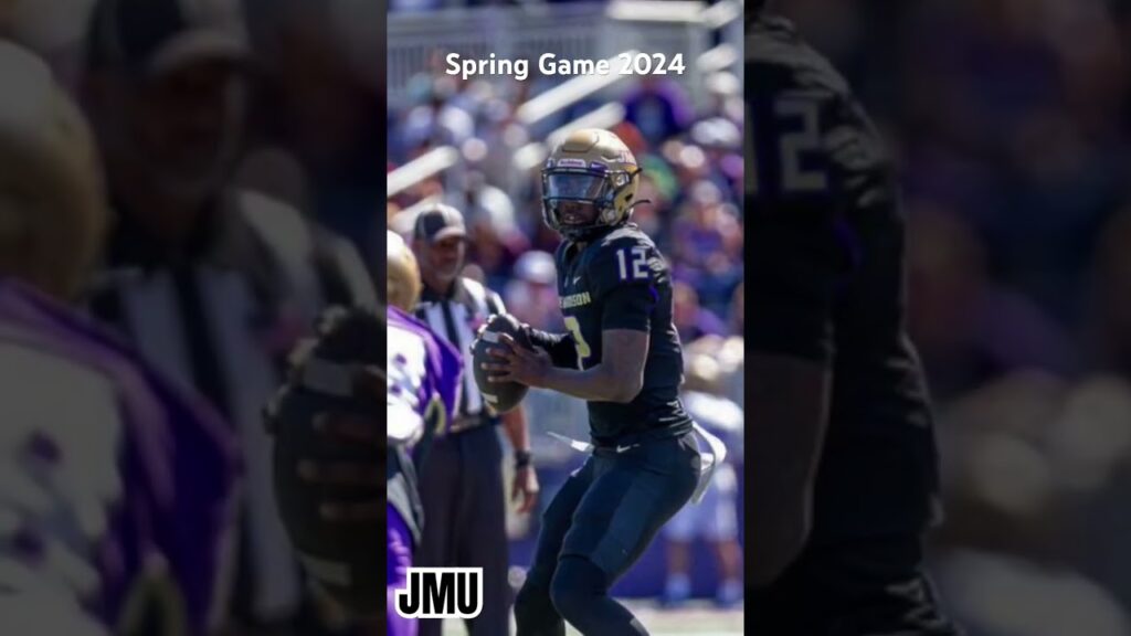 jc evans freshman qb jmu spring game 2024 highlights