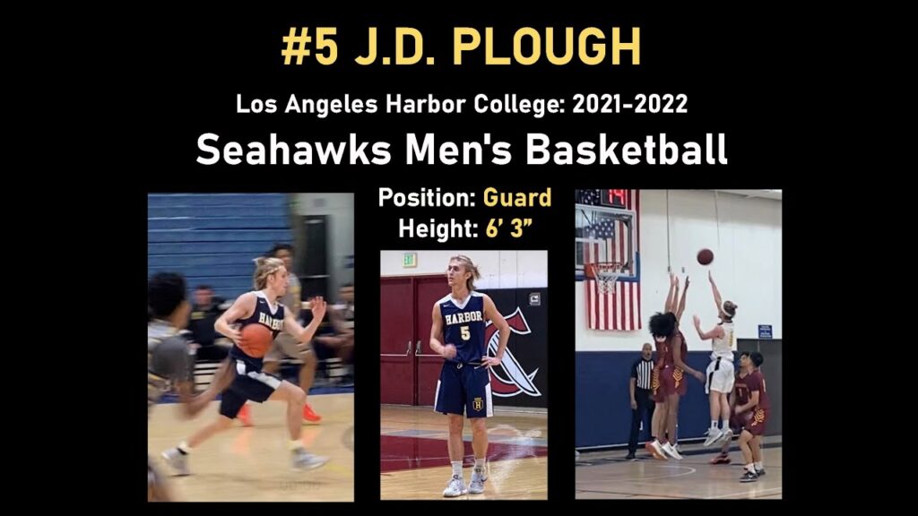 jd plough 5 guard los angeles harbor college lahc 2021 2022 seahawks mens basketball