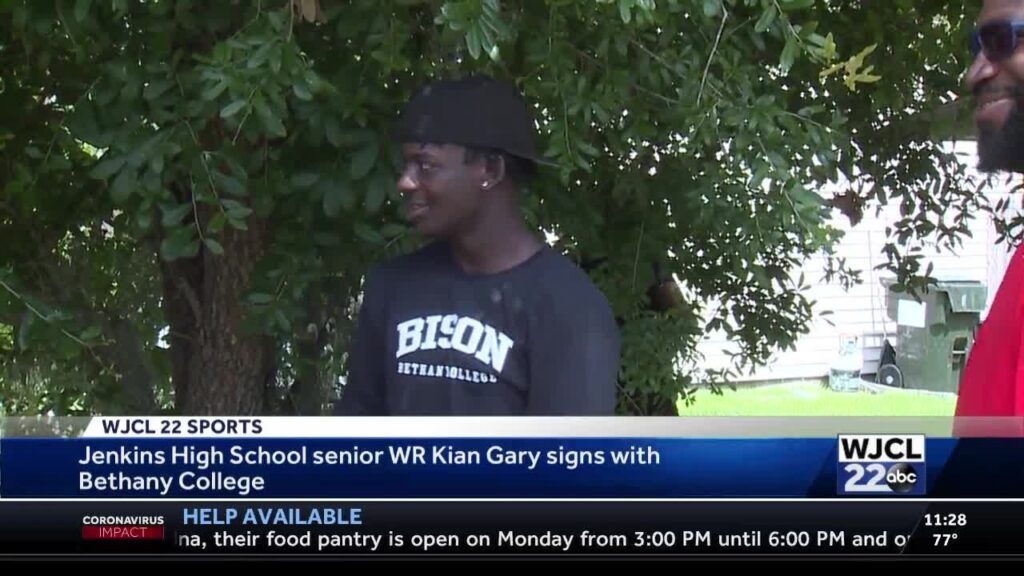 jenkins high school football star wr kian gary signs with bethany college