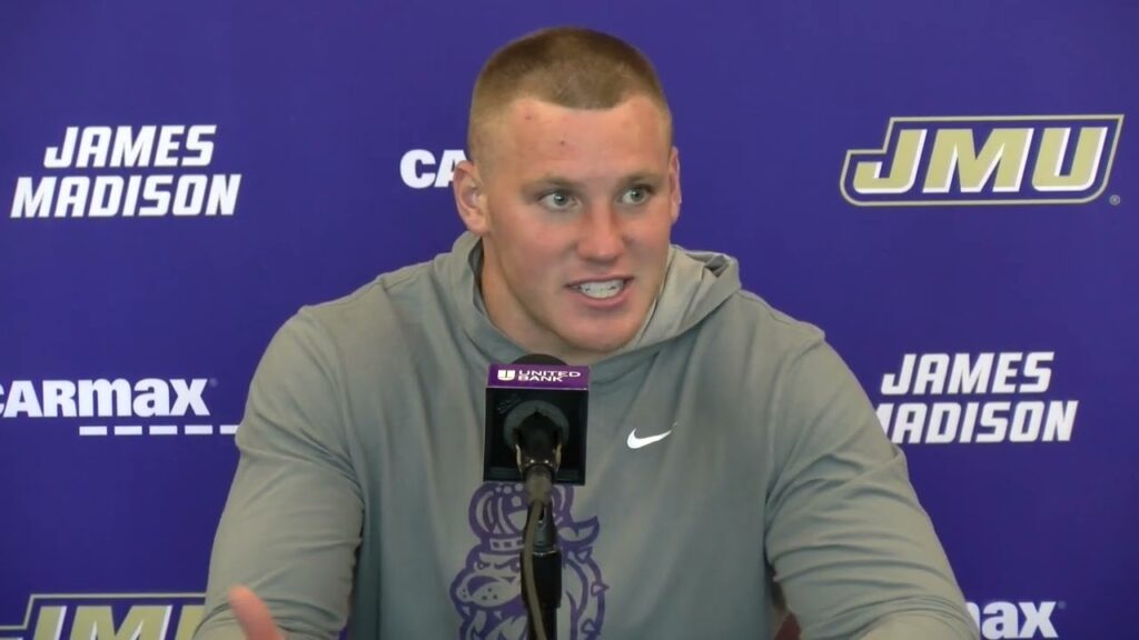 jmu football weekly press conference with jacob dobbs cole potts oct 7 2024