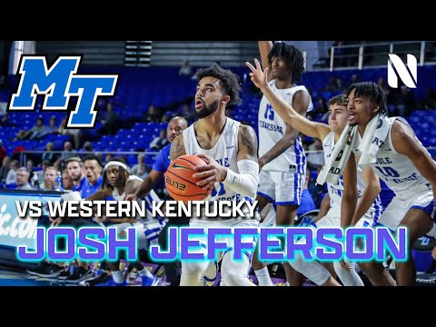 josh jefferson middle tennessee blue raiders 31 pts 3 reb vs western kentucky hilltoppers