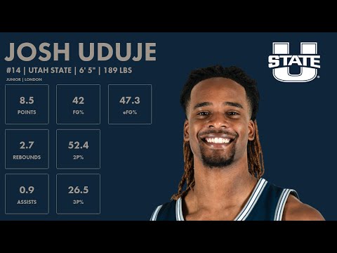 josh uduje utah state 2023 24 transfer portal highlights