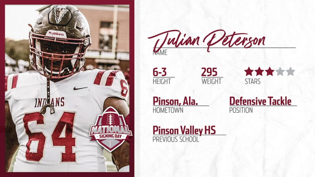 julian peterson 2021 troy football signing day