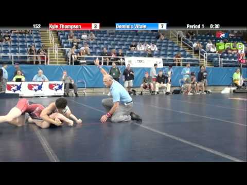 junior 152 kyle thompson arkansas vs dominic vitale pennsylvania