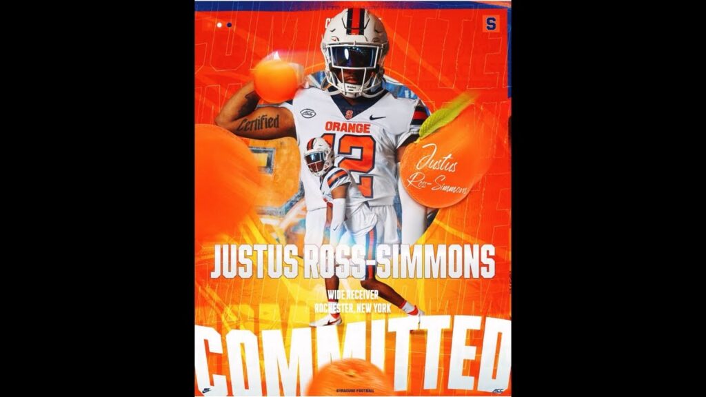 justus ross simmons just committed to fran brown syracuse life and football