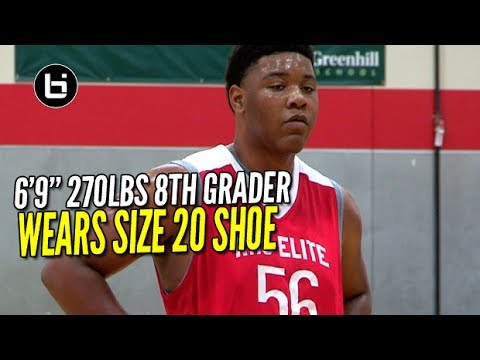 kamryn waites 69 8th grader wears size 20 shoe