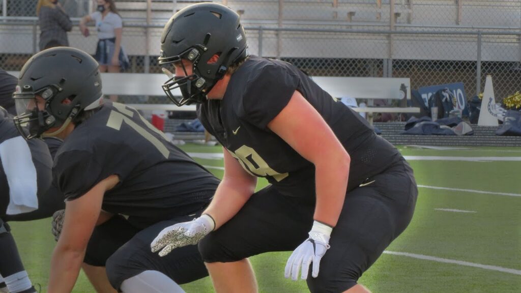 kansas state football recruiting 2022 blue valley lineman nick herzog highlights