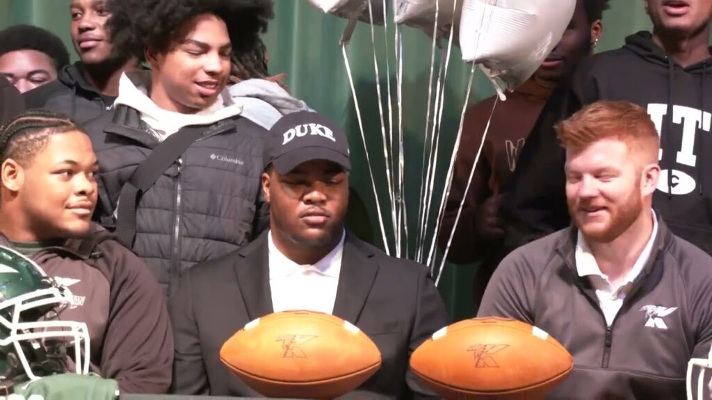 kecoughtan senior david anderson signing his national letter of intent to attend duke university