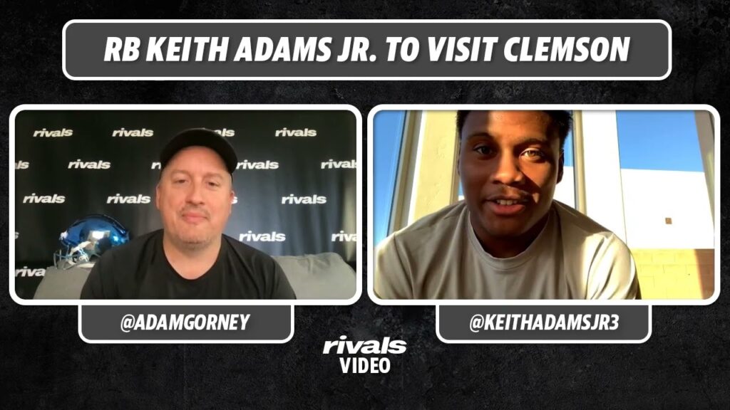 keith adams jr to visit clemson