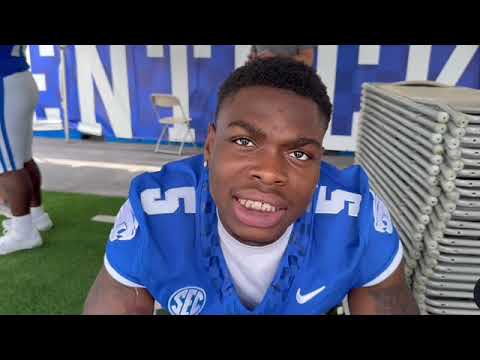 kentucky wildcats football media day cb dj waller