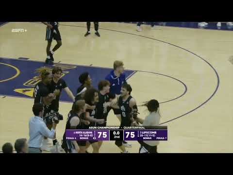 kj johnson insane game winner north albama vs lipscomb full ending 03 05 24