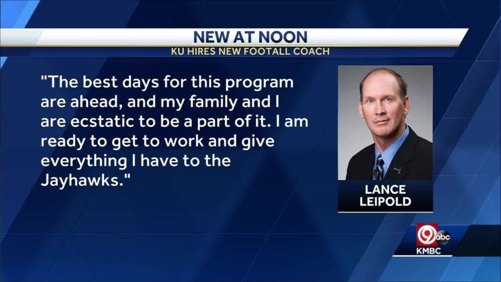 ku jayhawks hire buffalos lance leipold as new football coach