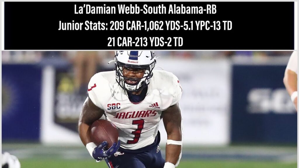 ladamian webb junior season highlights south alabama rb 2022 2023 cfb season